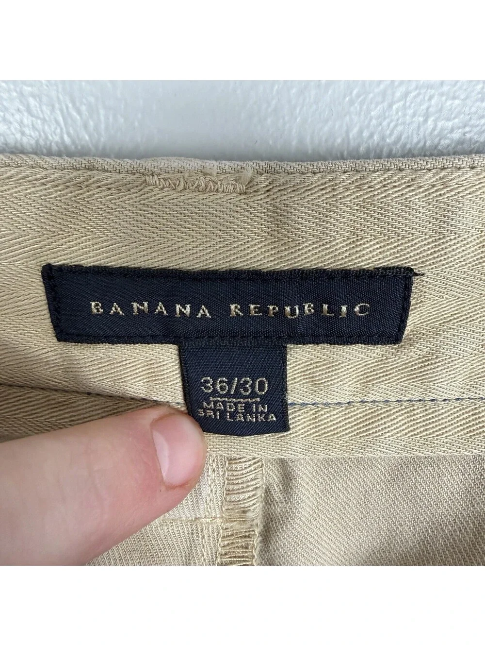 Banana Republic Linen Cotton Blend 78 Chinos Khaki Tan Mens 36x30